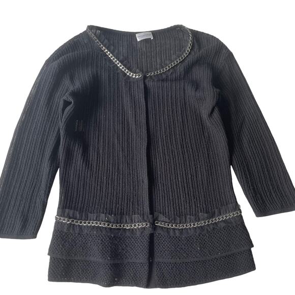 Philosophy di Alberta Ferretti Virgin Wool Cardigan Sweater Chain Trim 4 EUC - Picture 14 of 14